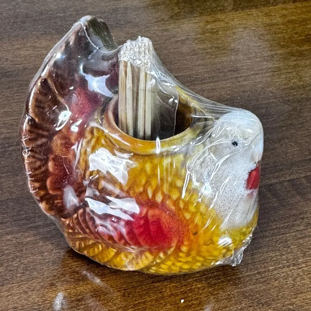 Thanksgiving Turkey Toothpick Holder Autumn Decor Farmhouse